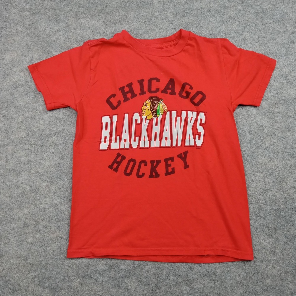 Chicago Blackhawks Shirt Youth Small Red NHL Hockey Short Sleeve Graphic Tee